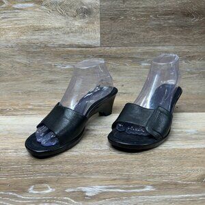 Bandolino Black Heeled Slip on Sandal Women's Size 7.5